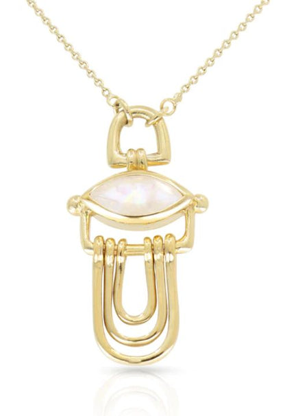 Athena Moonstone Gold Necklace - Toni May
