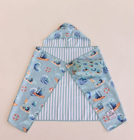 Hooded Sand Free Towel & Wet Bag - Marley
