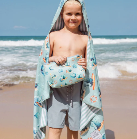 Hooded Sand Free Towel & Wet Bag - Marley