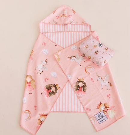 Hooded Sand Free Towel & Wet Bag - Freya