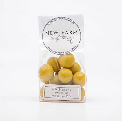 Milk Choc & Passionfruit Coated Macadamias 150g