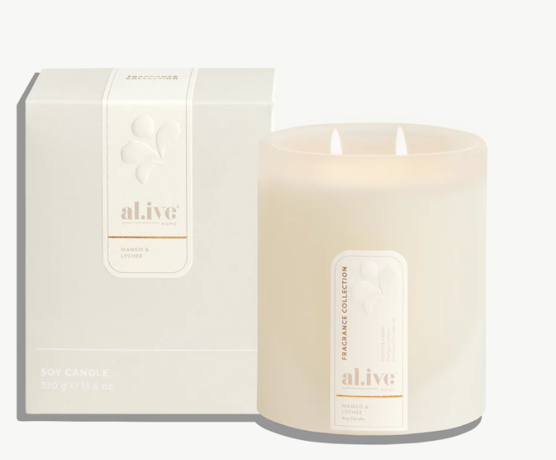 Mango & Lychee Soy Candle - Al.ive