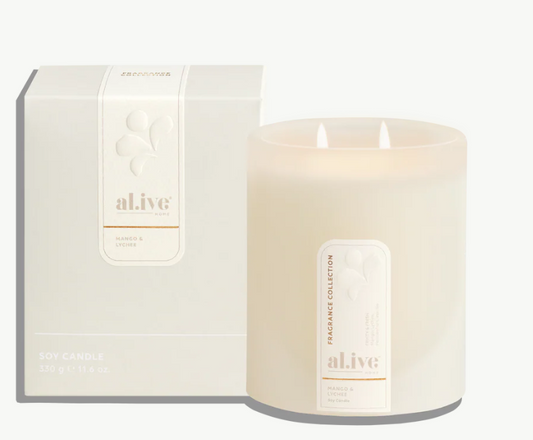 Mango & Lychee Soy Candle - Al.ive