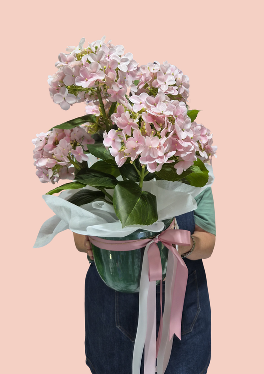 Artificial Hydrangea Pot