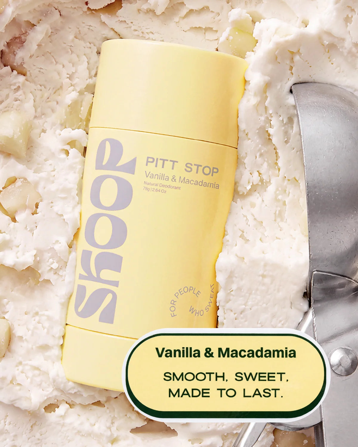 Pitt Stop Vanilla & Macadamia - Skoop - Natural Deodorant