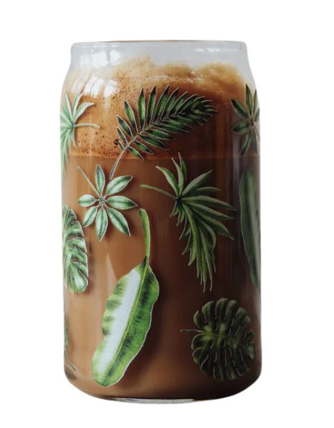 Glass Cup & Straw Set by The Latte Jar