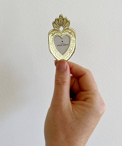 Mini Heart Photo Frame - Gold
