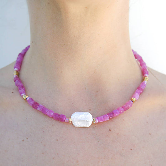 Pink Pearl Necklace  ~  Kingston Jewellery