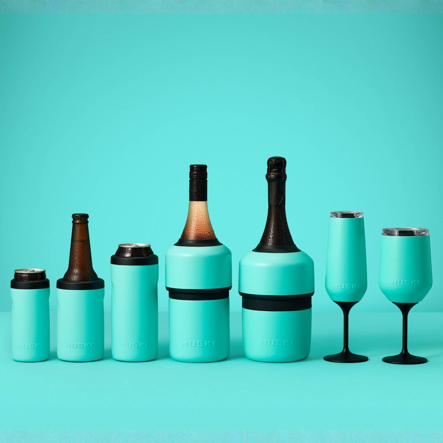 Huski Slim Can Cooler - Turquoise