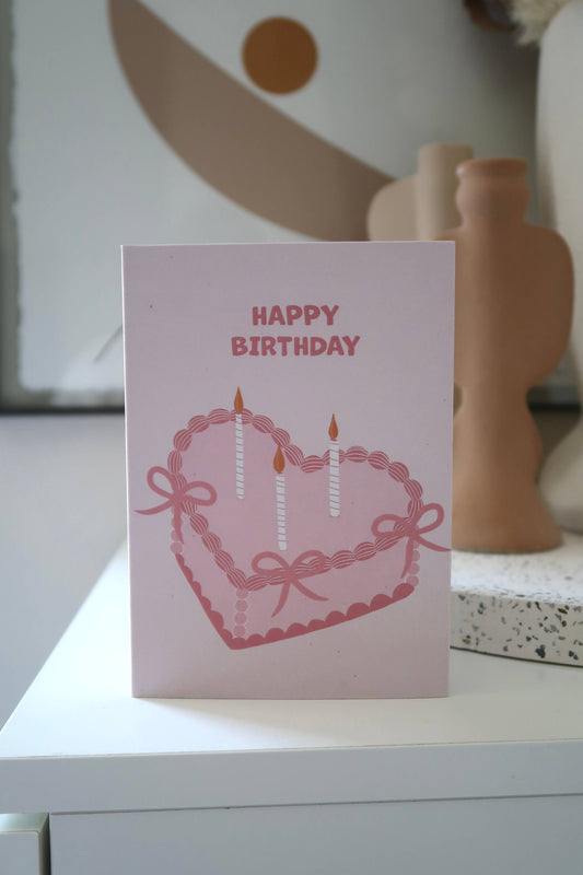 Pink Vintage Cake | Birthday Card