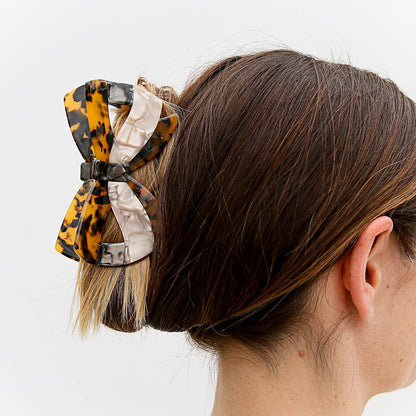 Tortoise Bow Claw Clip - Kingston Jewellery