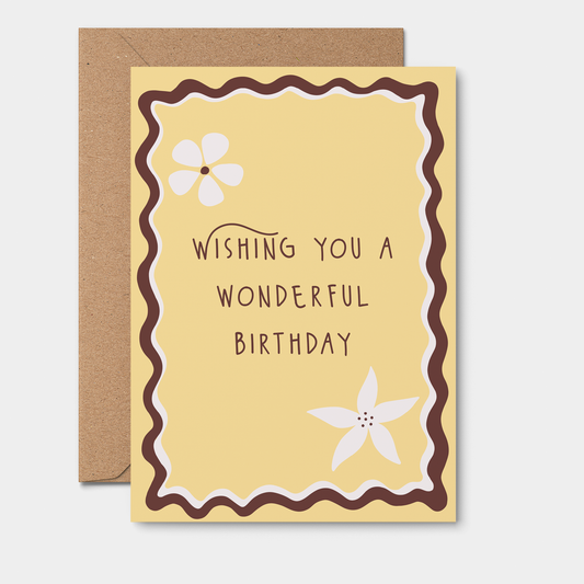Wishing You A Wonderful Birthday Card