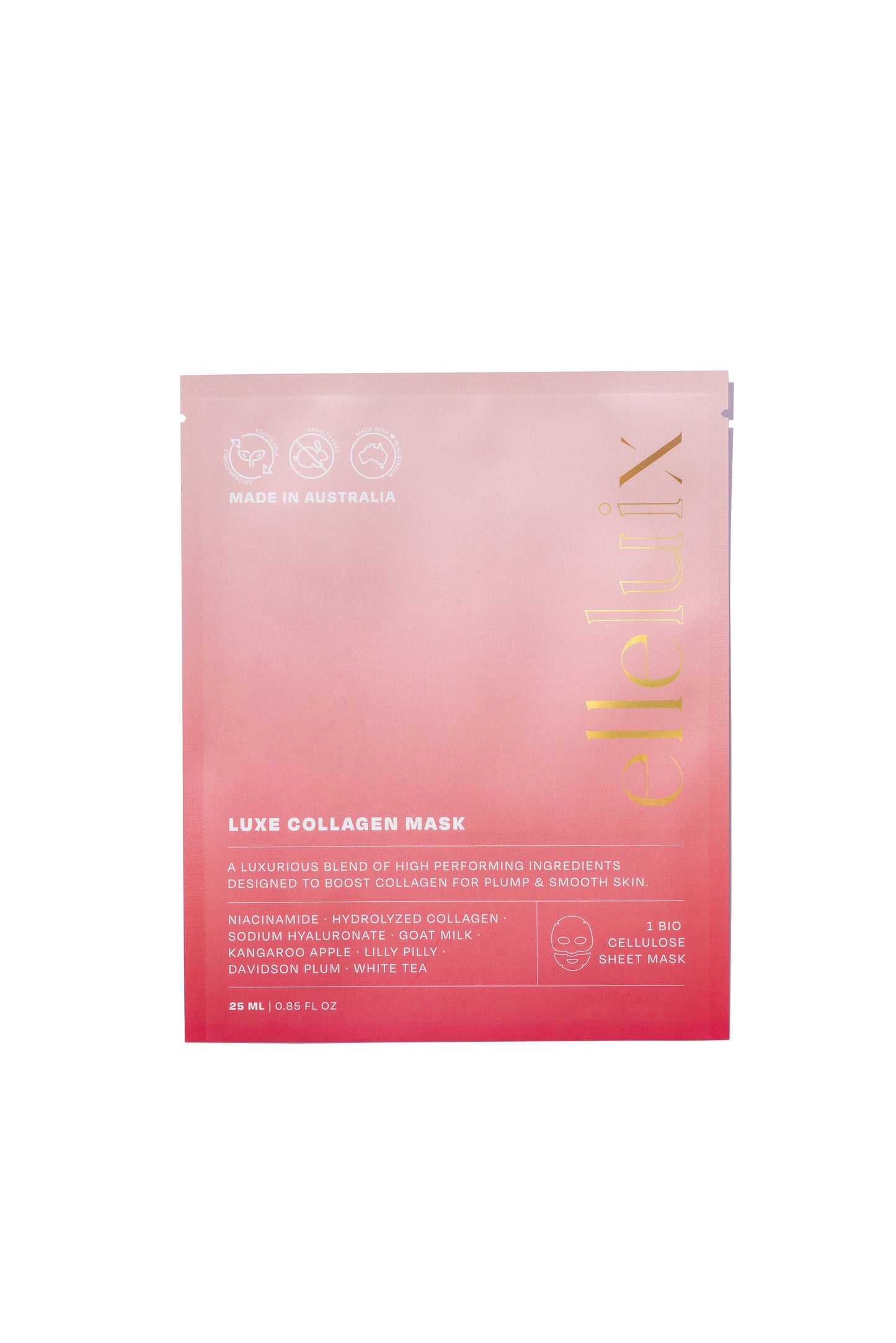 Luxe Collagen Bio Cellulose Face Mask