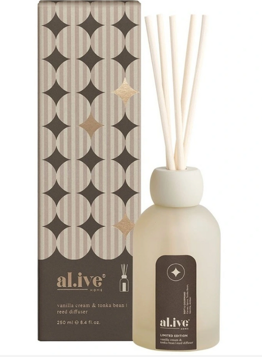 Al.ive Limited Edition - Reed Diffuser Vanilla Cream & Tonka Bean