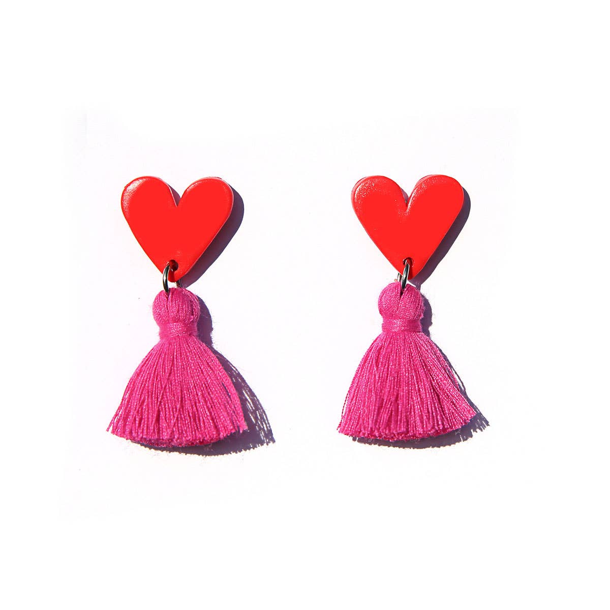 Red Heart Tassels - Kingston Jewellery