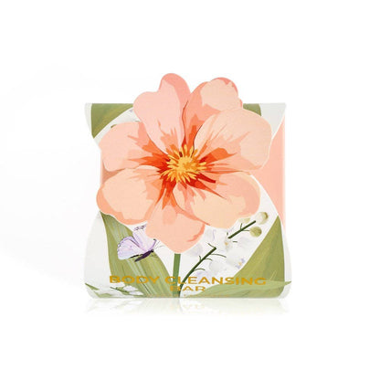 Body Cleansing Bar Gift Box - Peach Flower - White Florals & French Pear - Huxter