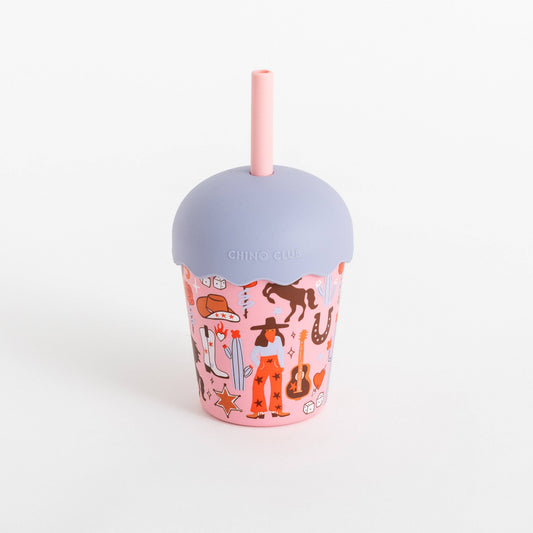 Cowgirl Mini Smoothie Cup & Straw