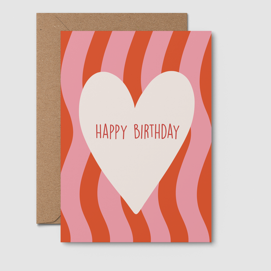 Birthday Card - Happy Birthday Heart
