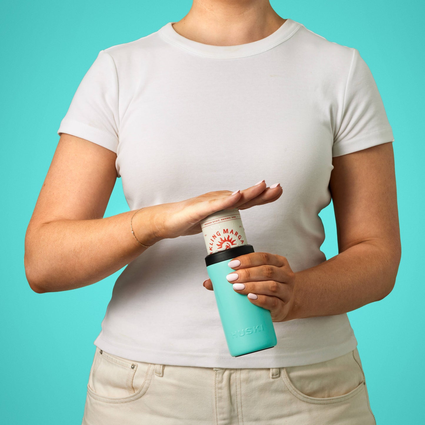 Huski Slim Can Cooler - Turquoise