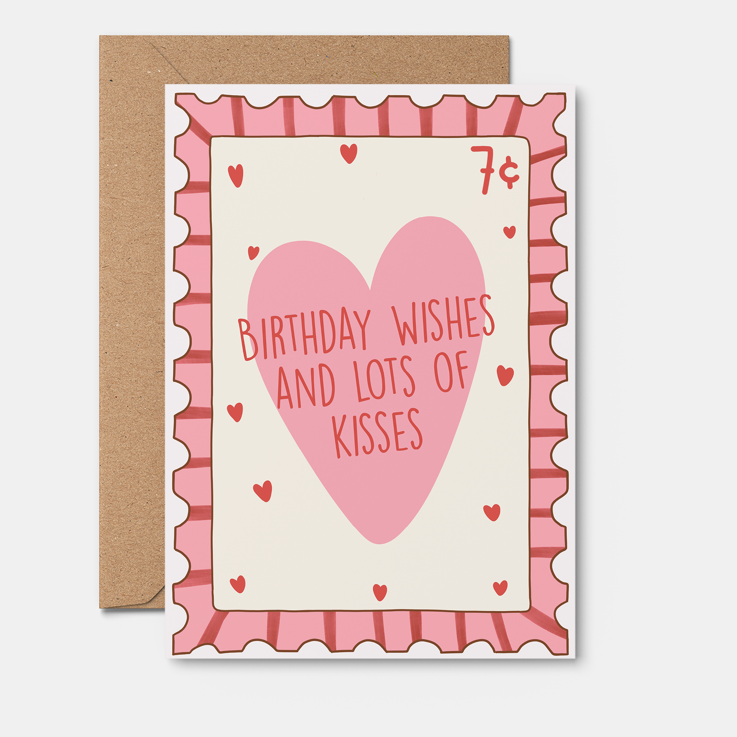 Wishes Kisses Birthday Card