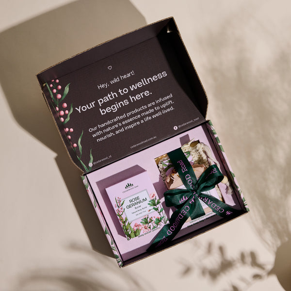 Rose Geranium Gift Pack | Cedarwood Road Natural Skincare