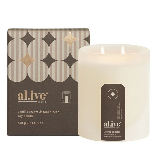 Al.ive Limited Edition - Soy Candle Vanilla Cream & Tonka Bean